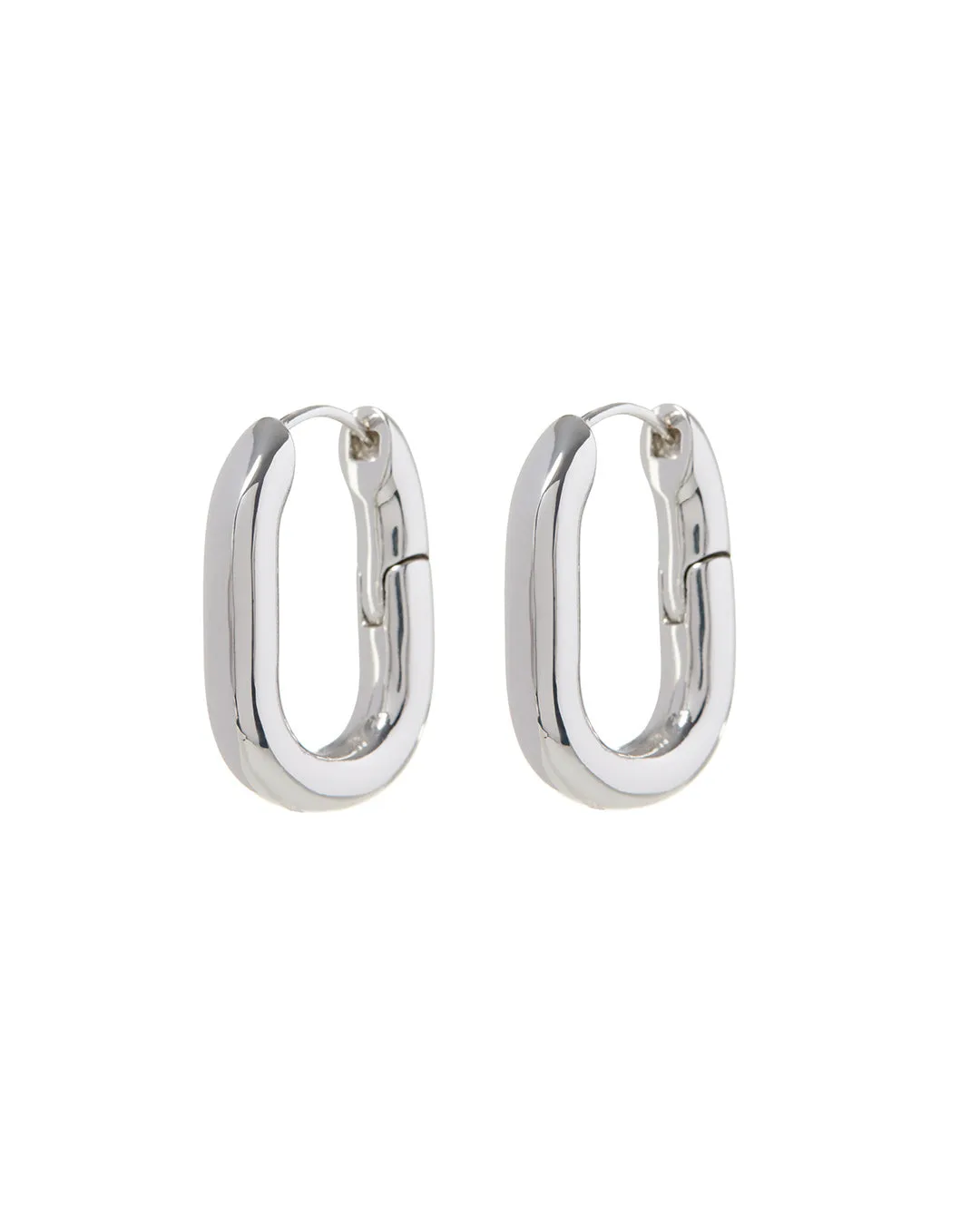XL Chain Link Hoops- Silver sold by Luv Aj