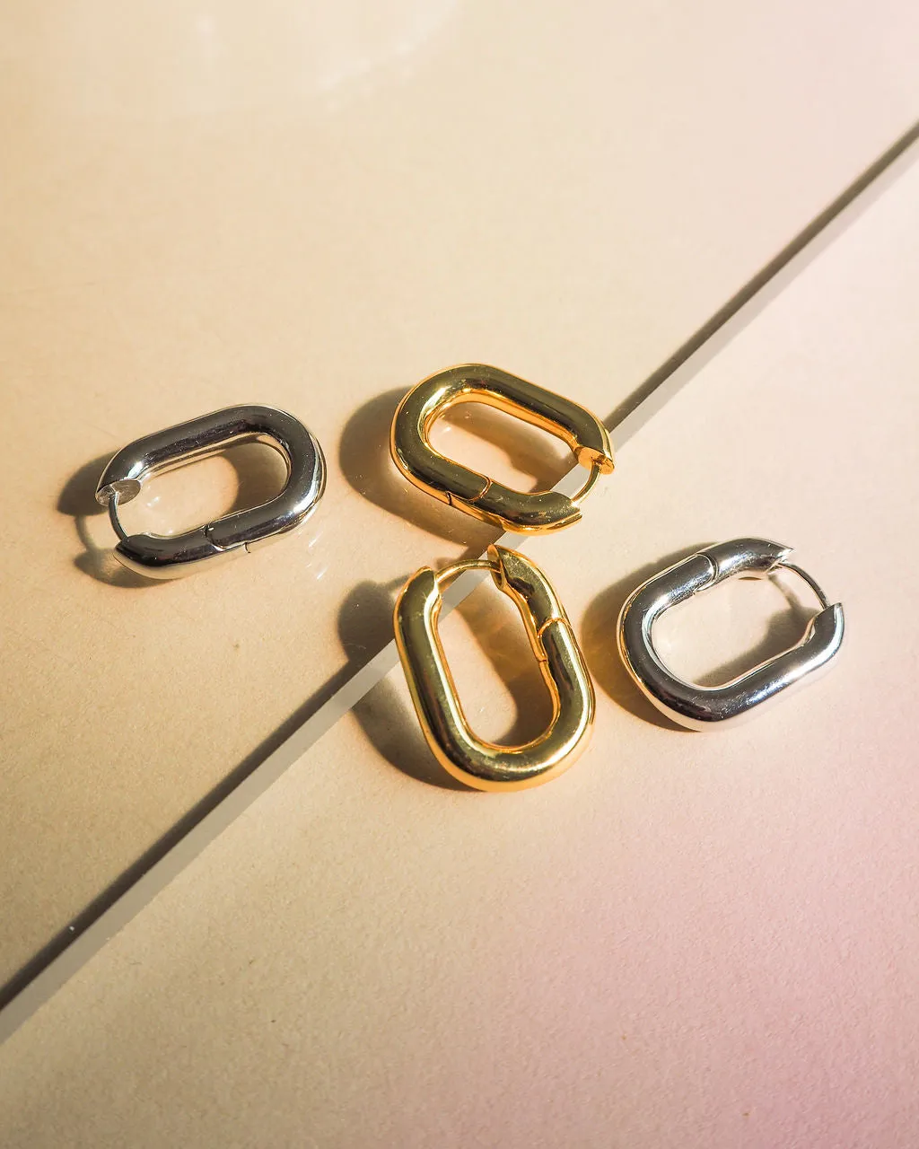 XL Chain Link Hoops- Silver sold by Luv Aj product image thumbnail 4