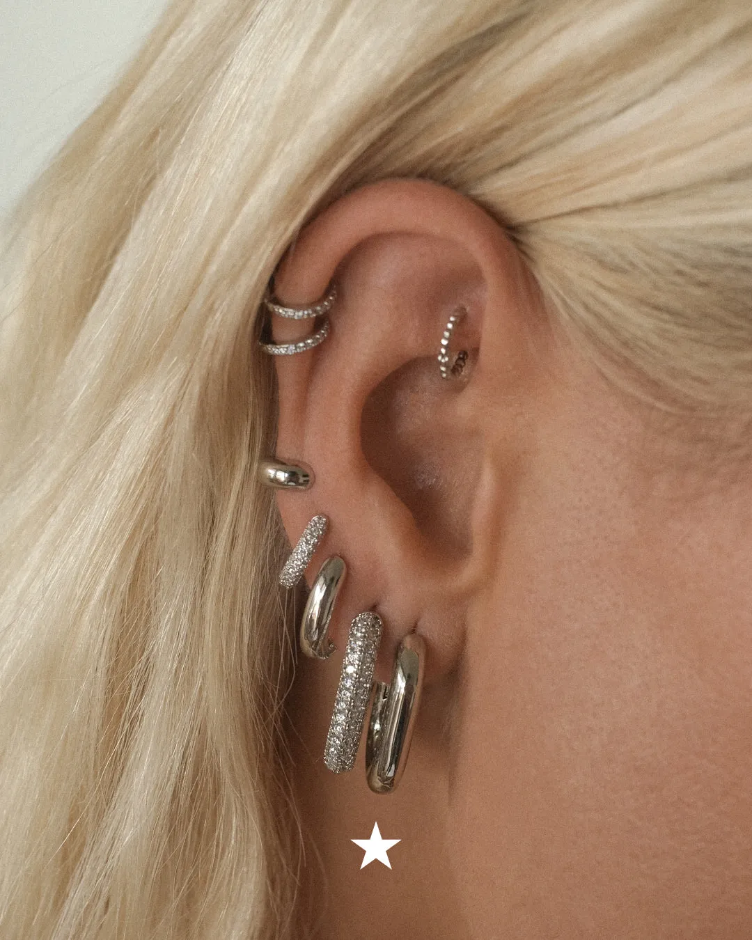 XL Chain Link Hoops- Silver sold by Luv Aj product image thumbnail 2