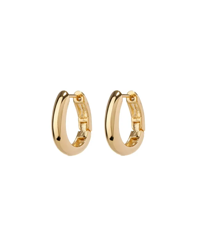 Mini Carmella Huggies (15mm)- Gold sold by Luv Aj