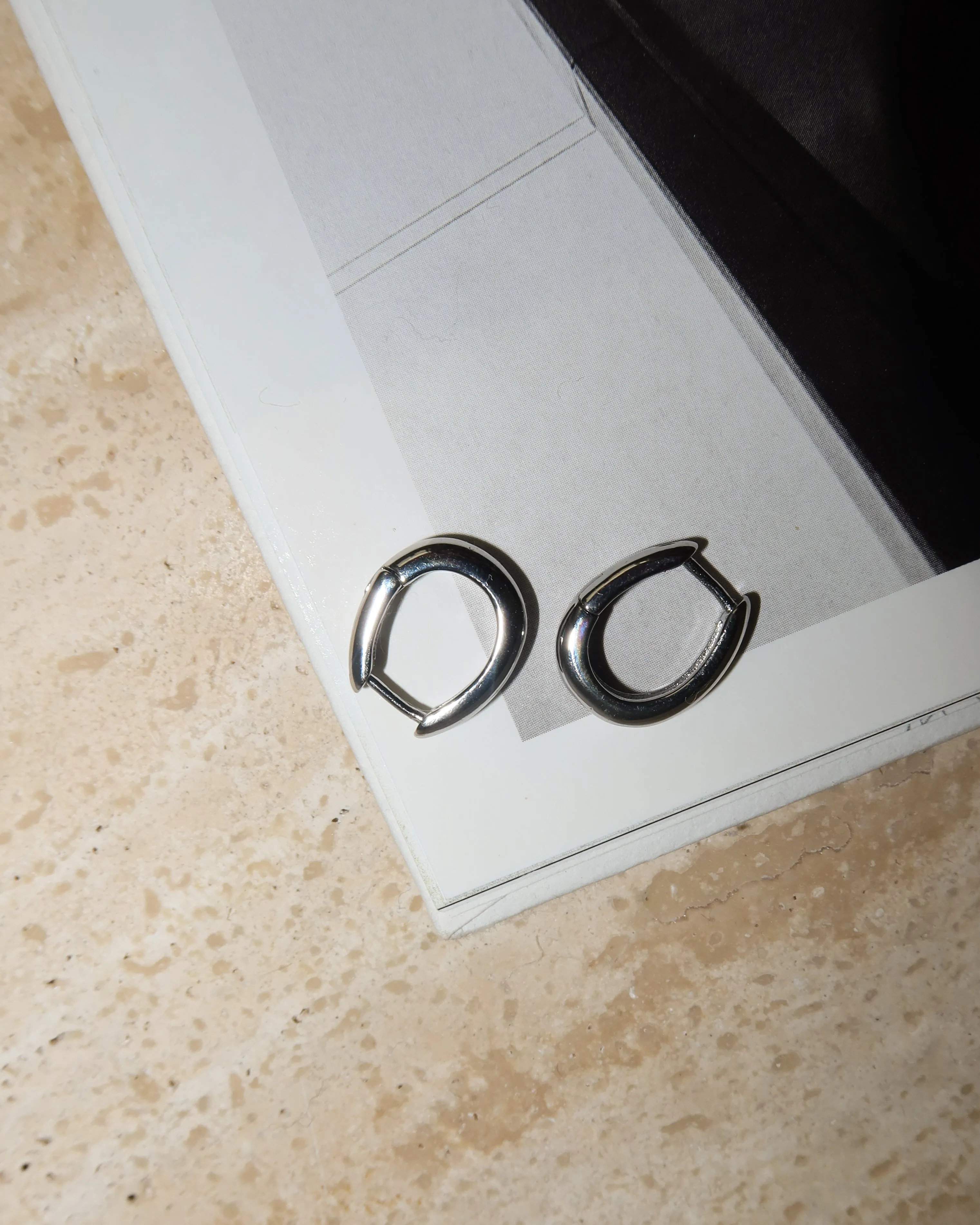 Mini Carmella Huggies (15mm)- Silver sold by Luv Aj product image thumbnail 3