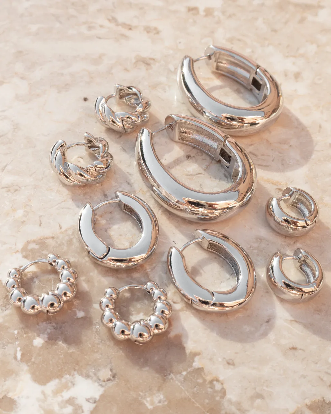 Carmella Huggies (20mm)- Silver sold by Luv Aj product image thumbnail 5