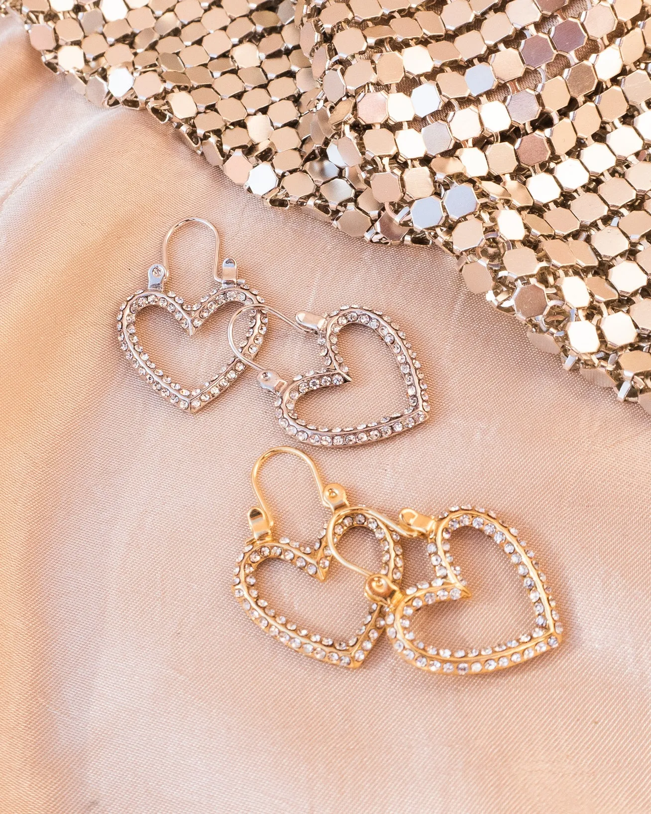 Pave Mini Heartbreaker Hoops- Silver sold by Luv Aj product image thumbnail 3