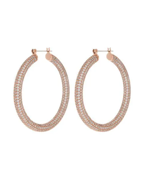 Pave Amalfi Hoops- Rose Gold sold by Luv Aj