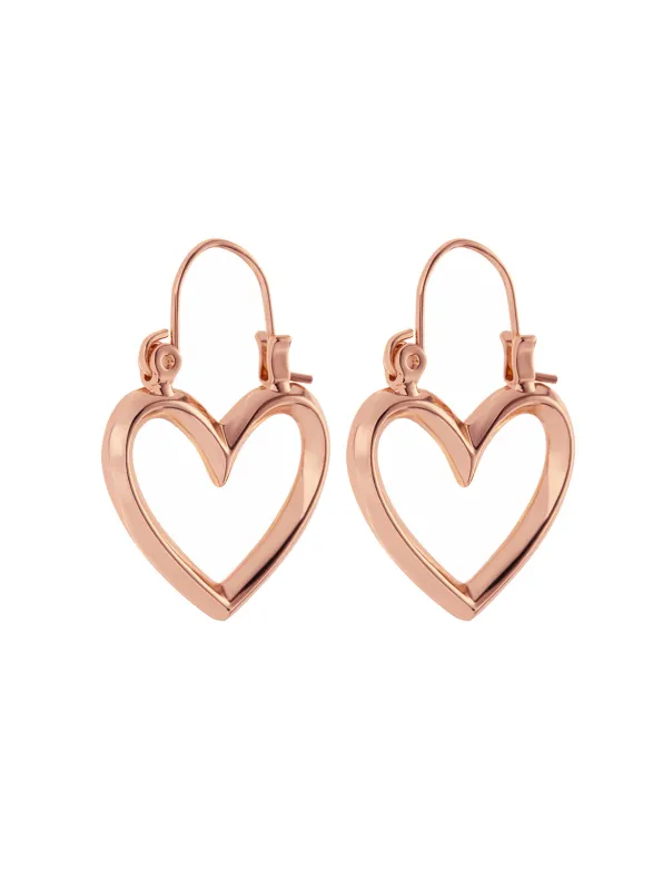 Mini Heartbreaker Hoops- Rose Gold made by Luv Aj