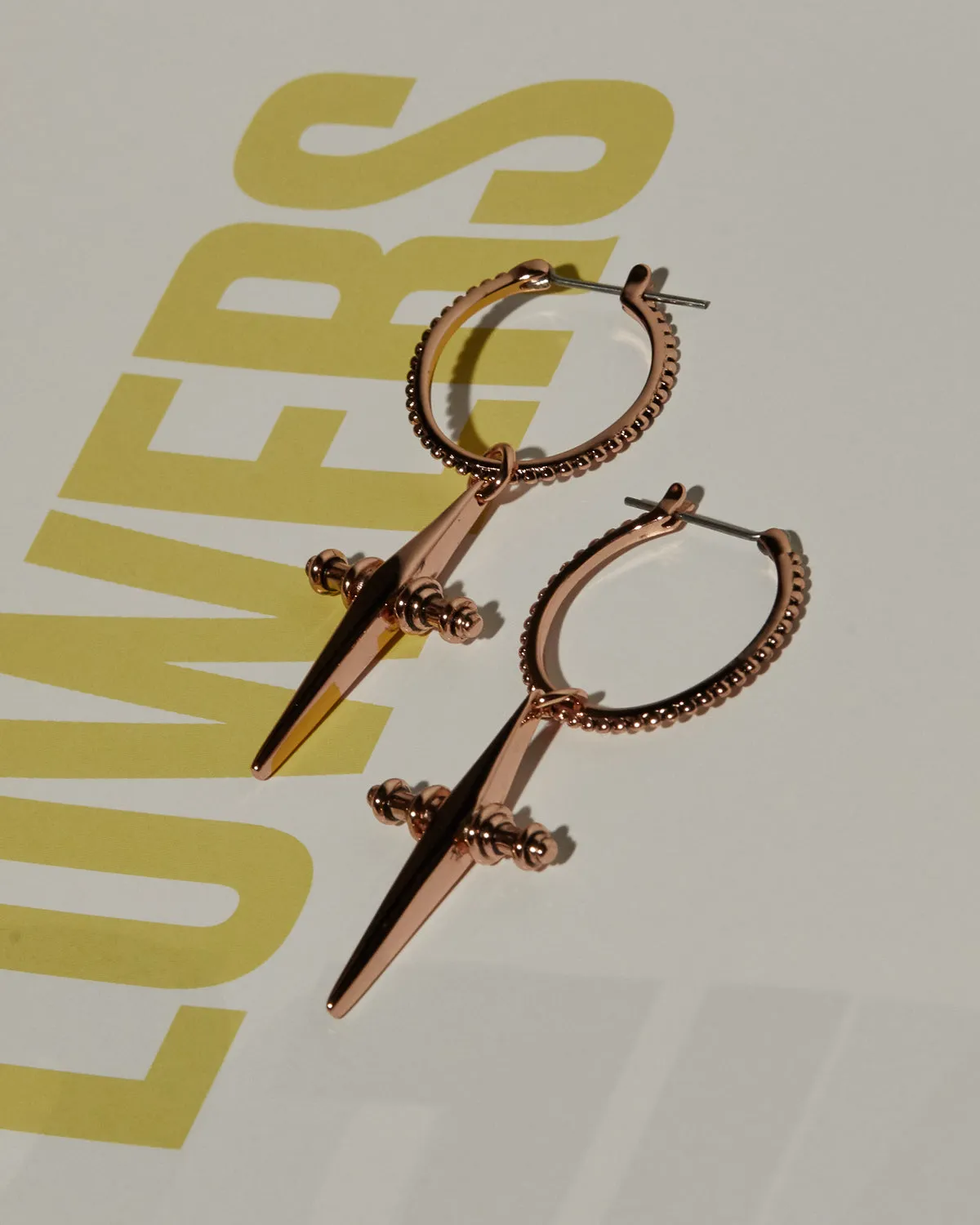 Cross Hoops- Rose Gold sold by Luv Aj product image thumbnail 3