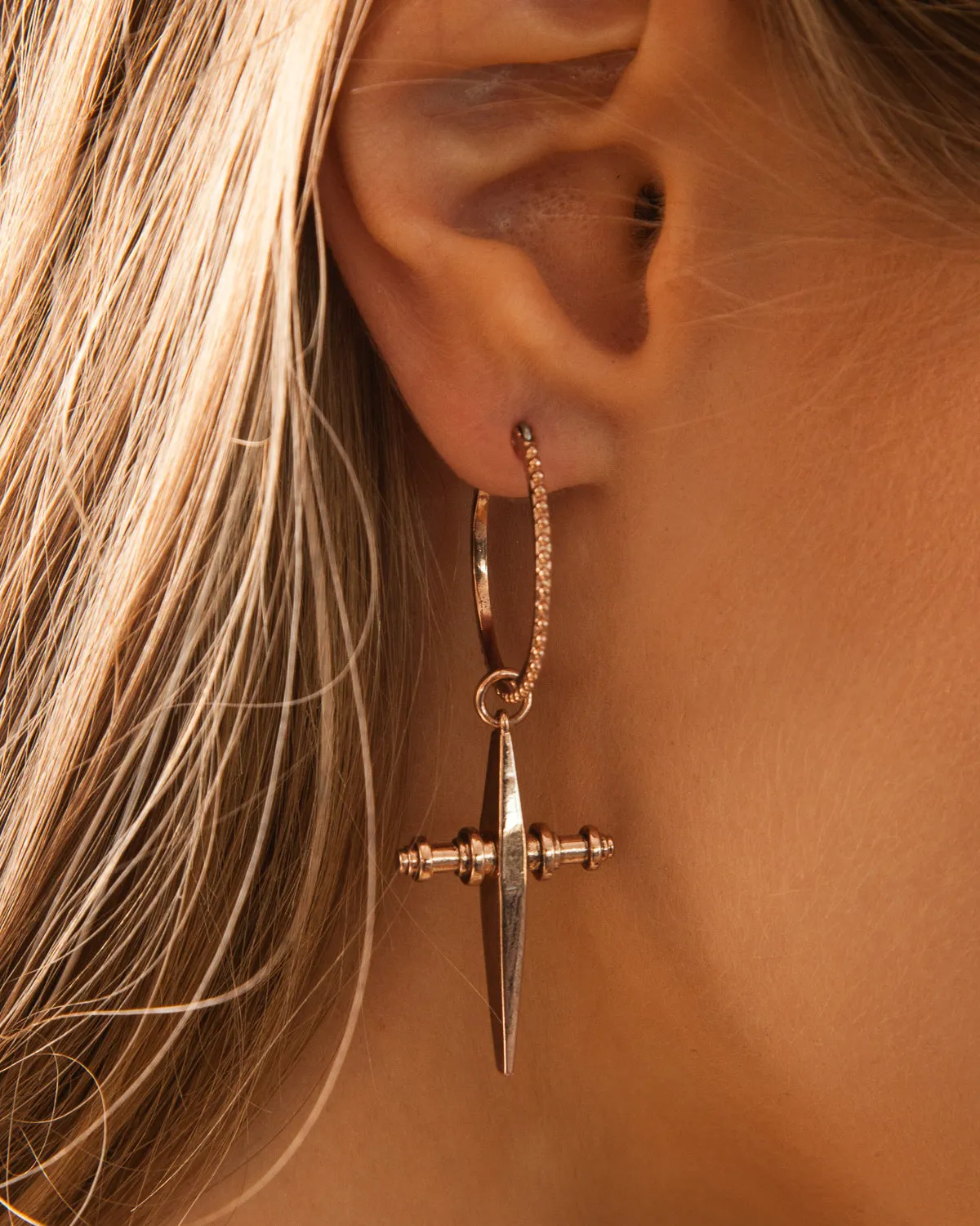 Cross Hoops- Rose Gold sold by Luv Aj product image thumbnail 2