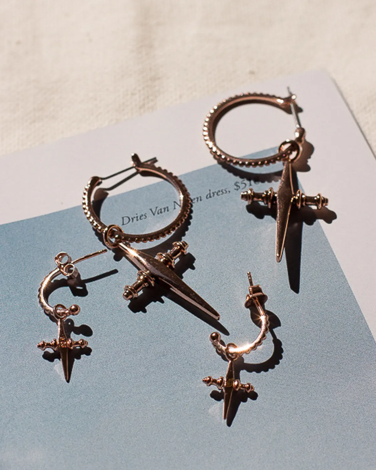 Cross Hoops- Rose Gold sold by Luv Aj product image thumbnail 5