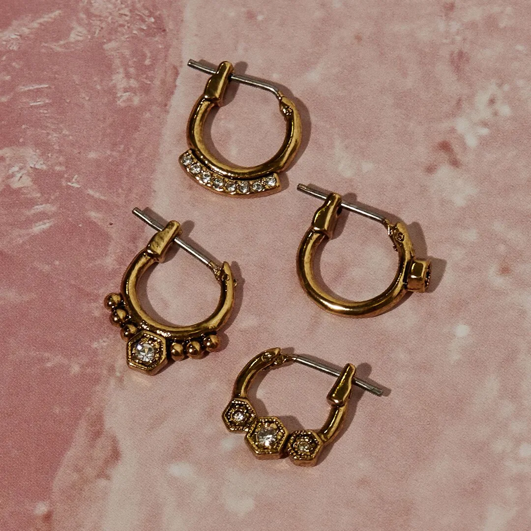 Full Bloom Hoop Earring Set- Rose Gold sold by Luv Aj product image thumbnail 5