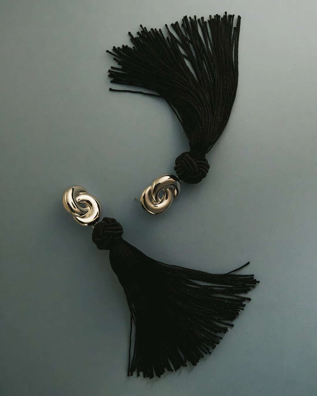 The Solstice Knot Tassle Earrings-Silver sold by Luv Aj product image thumbnail 2