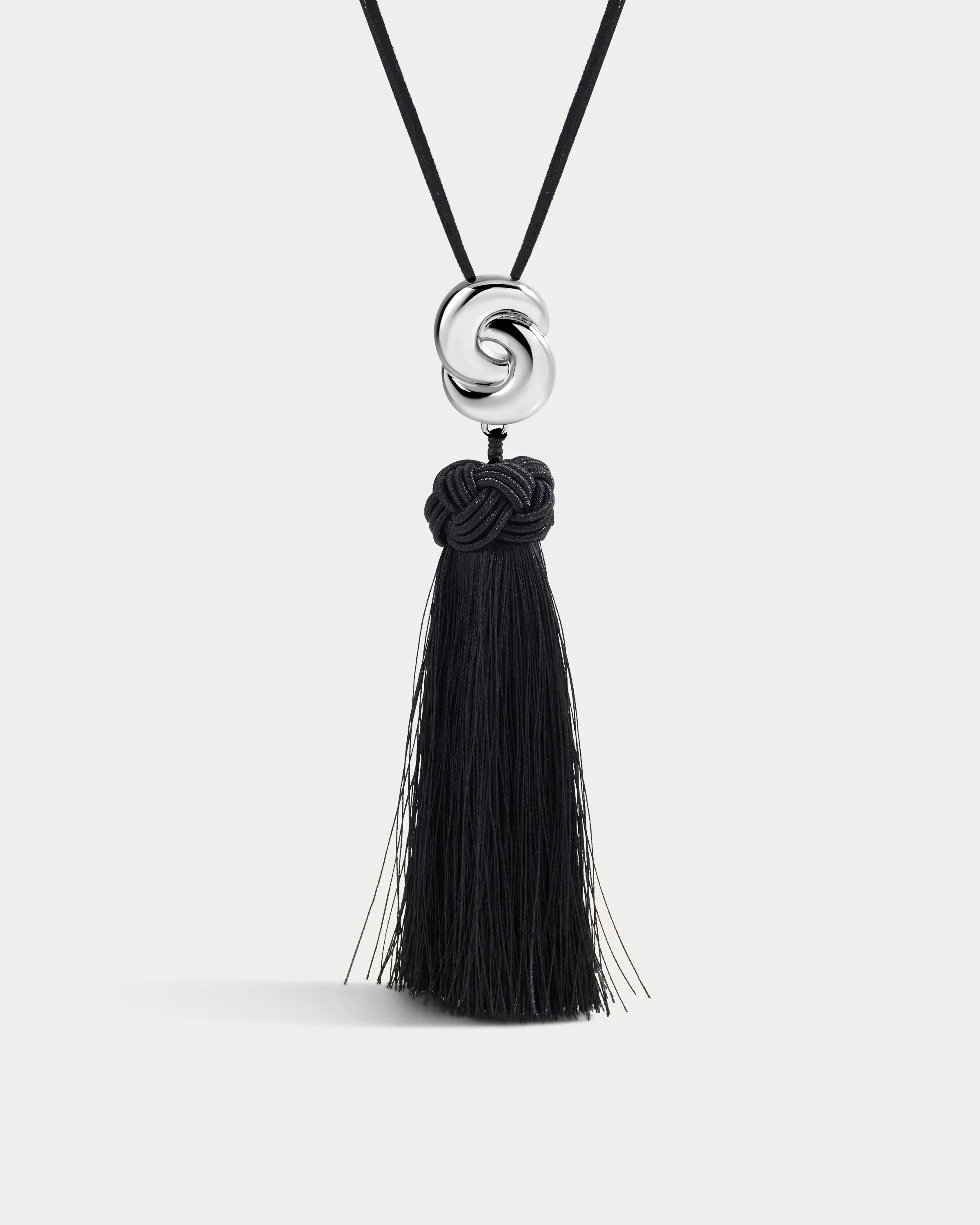 The Solstice Knot Tassle Necklace-Silver sold by Luv Aj