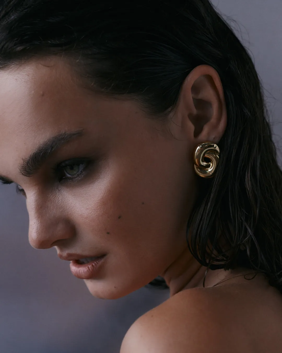 The Solstice Knot Studs-Gold (Ships Mid April) sold by Luv Aj product image thumbnail 2