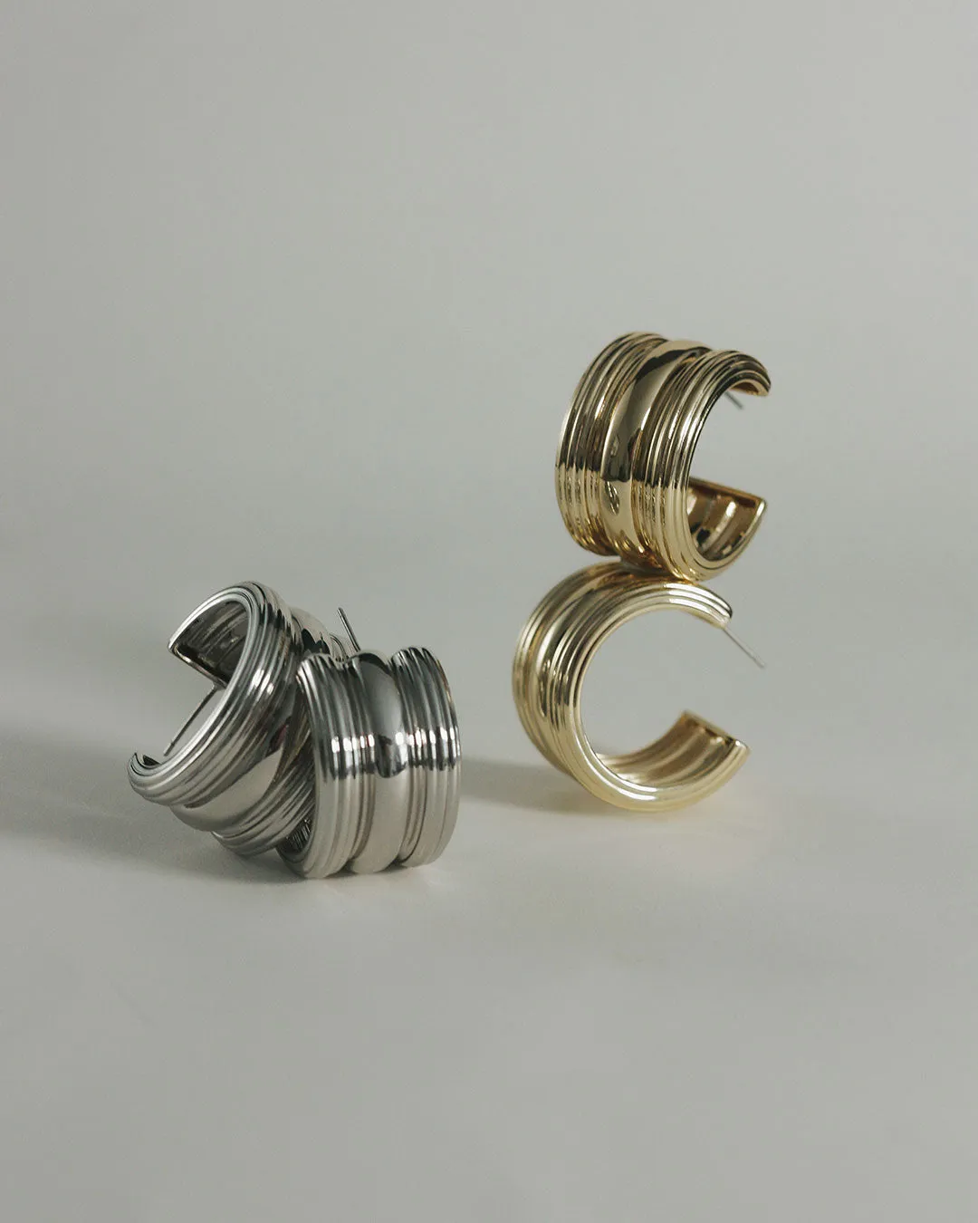The Canyon Hoops-Gold sold by Luv Aj product image thumbnail 3