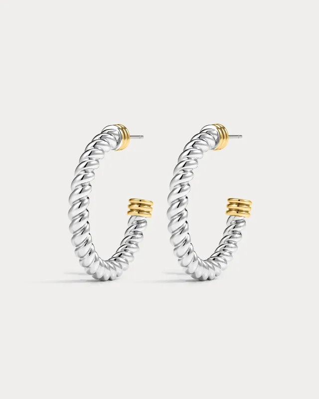 The Sierra Rope Hoops-Silver made by Luv Aj