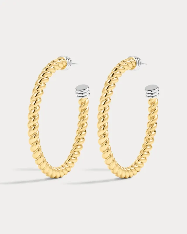 The XL Sierra Rope Hoops-Gold made by Luv Aj