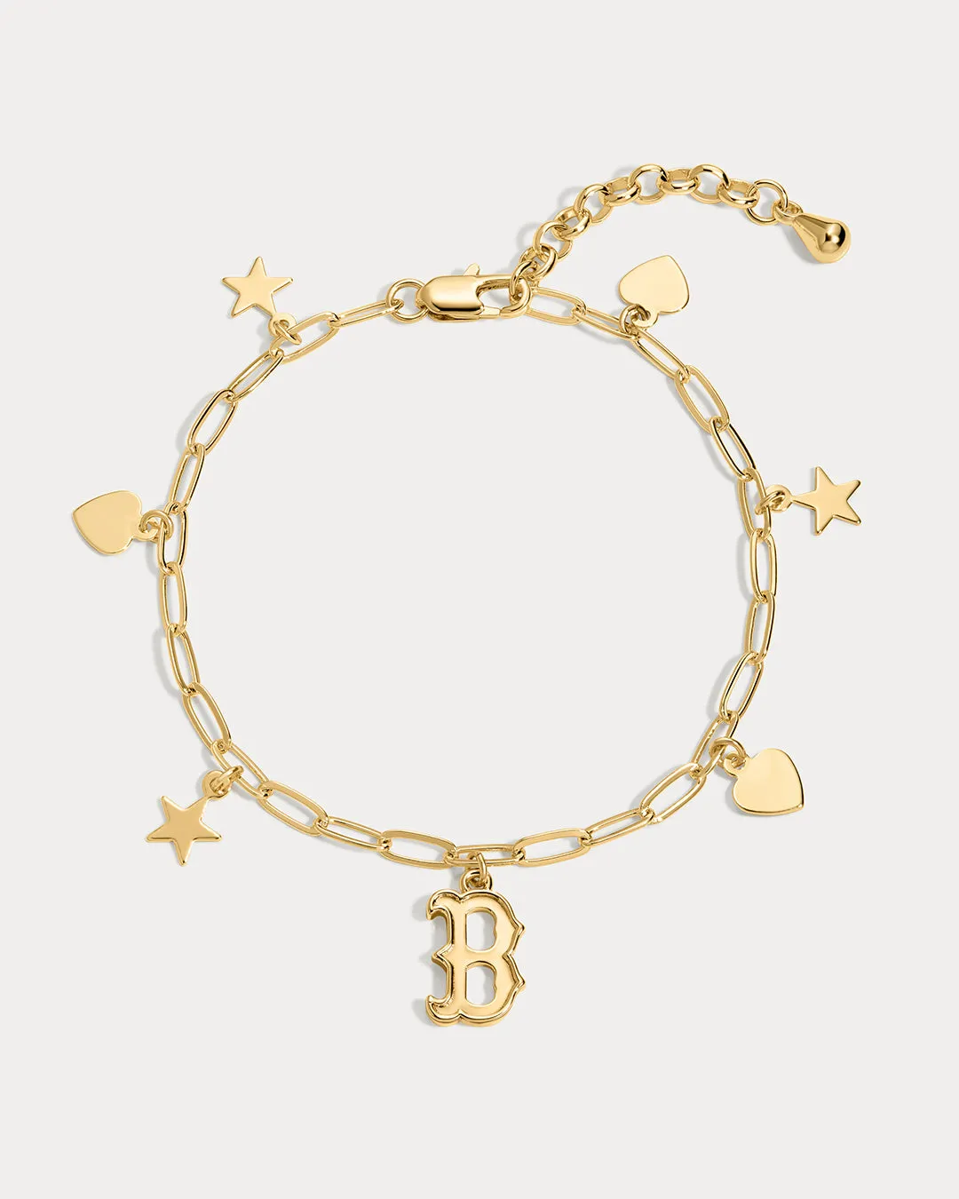 The MLB Star + Hearts Logo Charm Bracelet- Gold sold by Luv Aj product image thumbnail 5