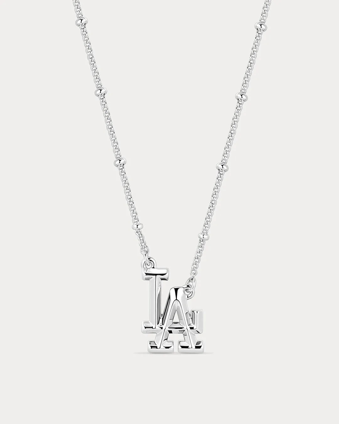 The MLB Logo Pendant Necklace- Silver sold by Luv Aj product image thumbnail 4