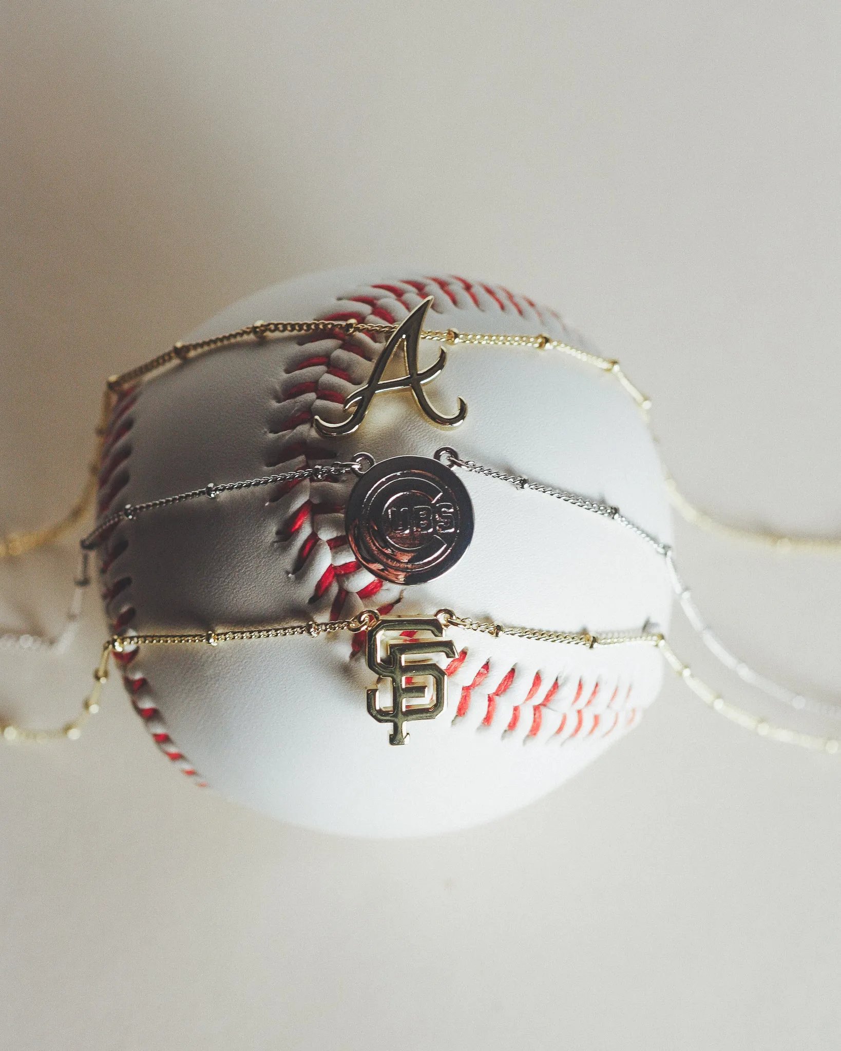The MLB Logo Pendant Necklace- Silver sold by Luv Aj product image thumbnail 2