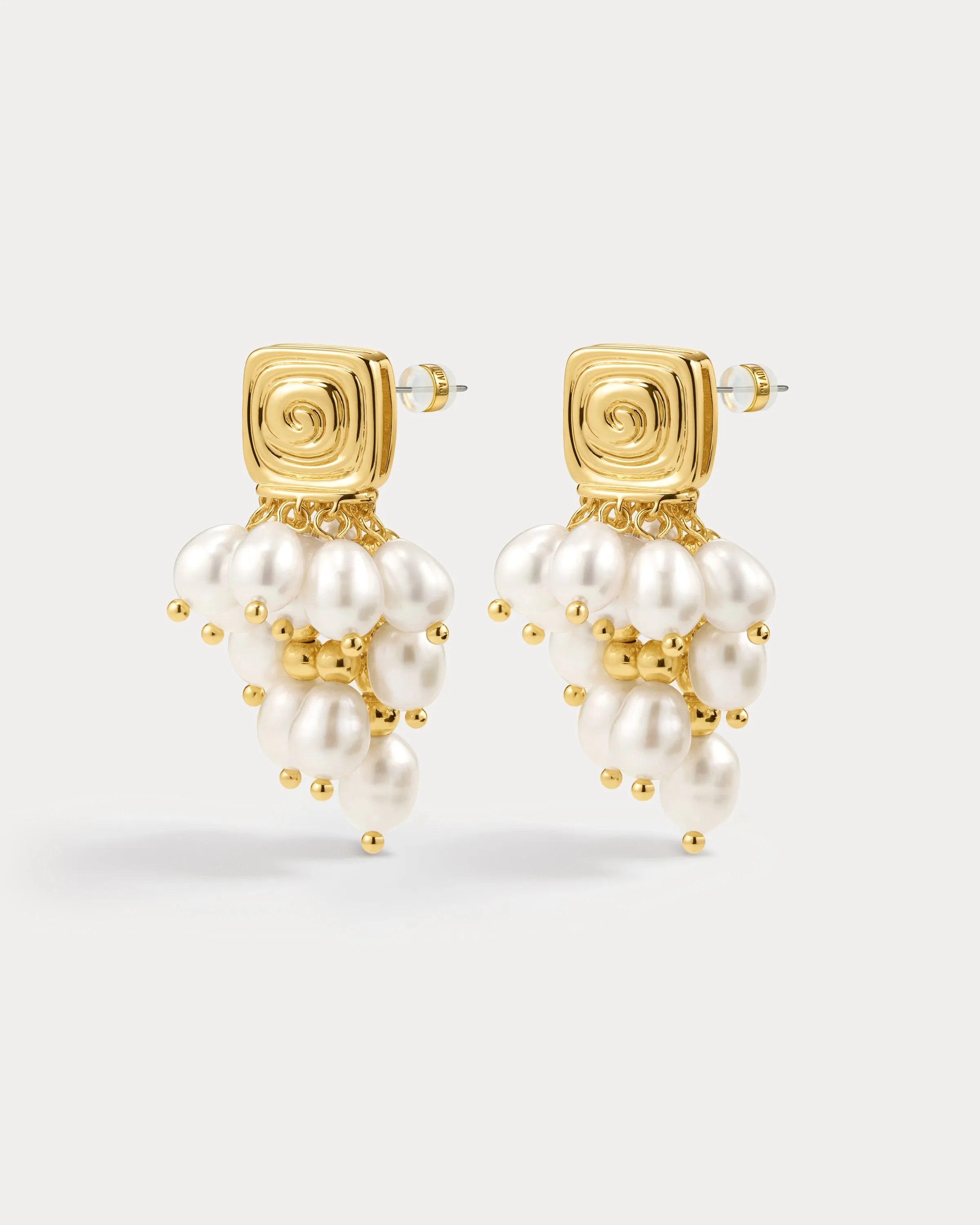 The Seychelles Pearl Statement Studs-Gold (Ships Early June) sold by Luv Aj