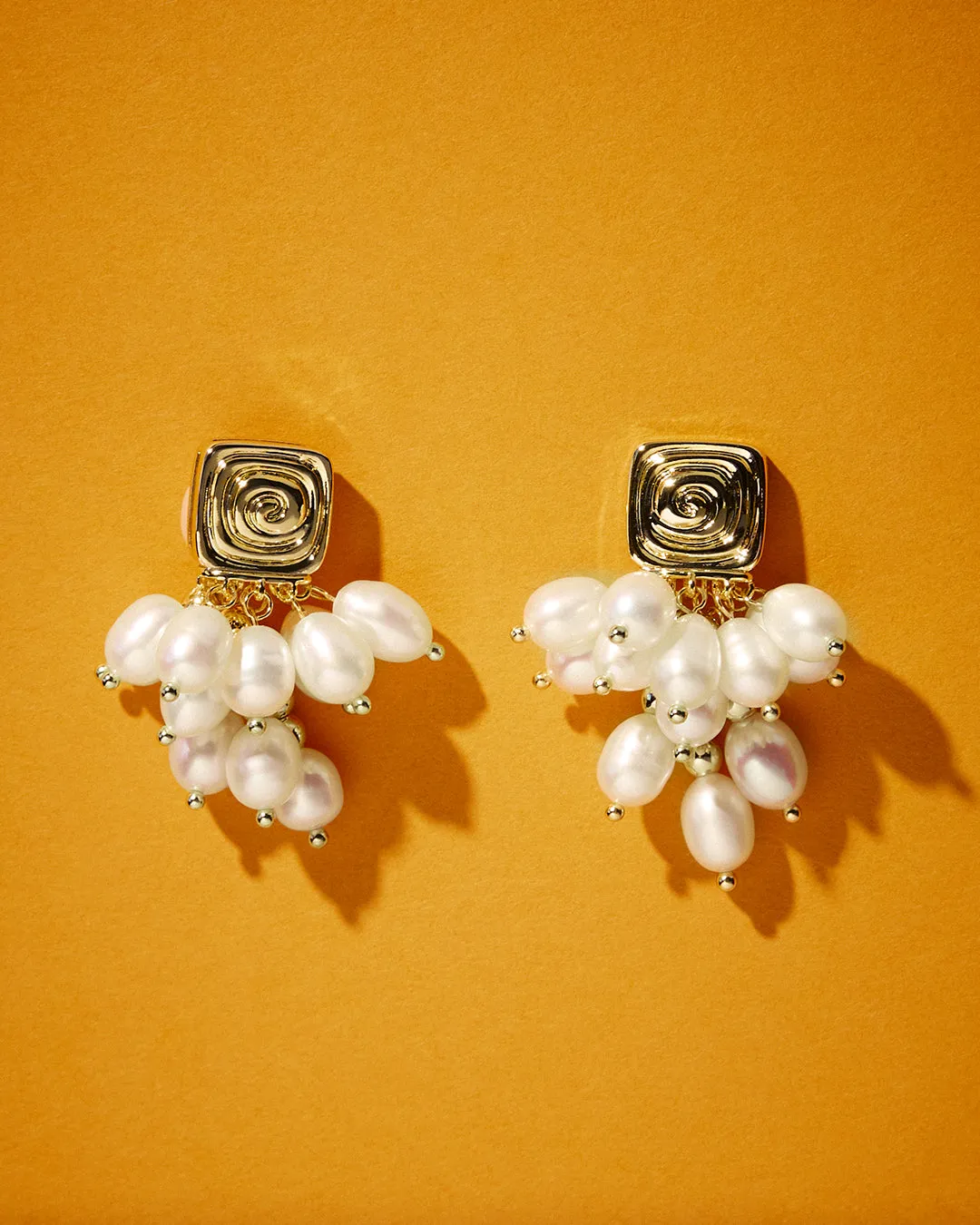 The Seychelles Pearl Statement Studs-Gold (Ships Early June) sold by Luv Aj product image thumbnail 3