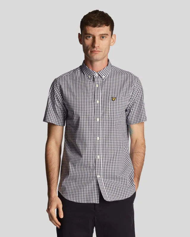 Short Sleeve Slim Fit Gingham Shirt sold by Lyle & Scott