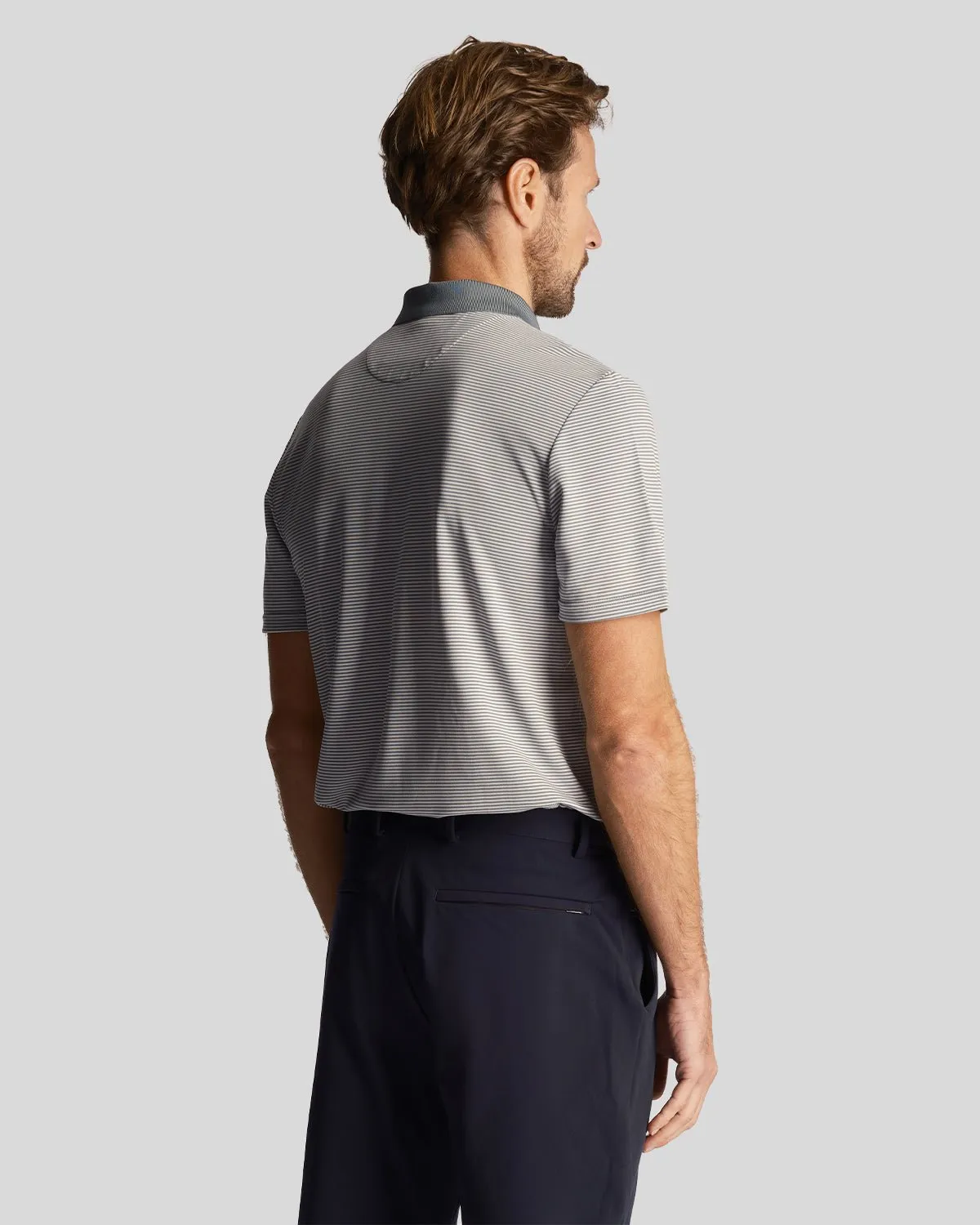 Golf Microstripe Polo Shirt sold by Lyle & Scott product image thumbnail 3