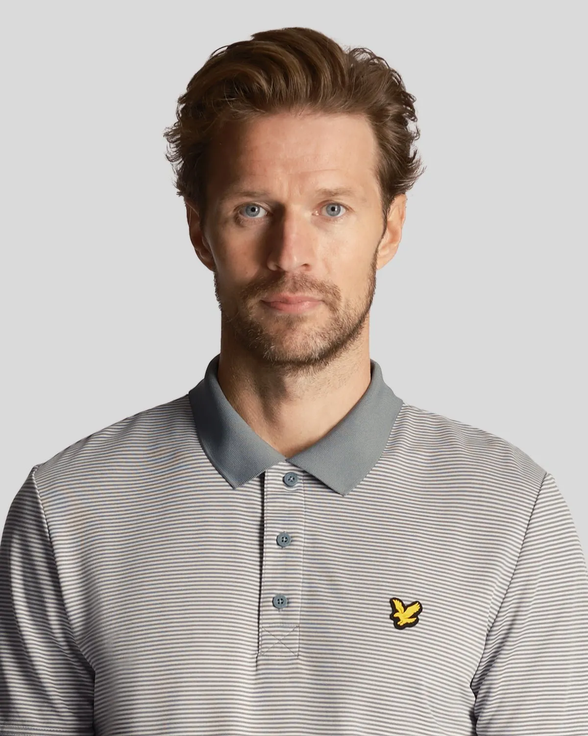 Golf Microstripe Polo Shirt sold by Lyle & Scott product image thumbnail 4