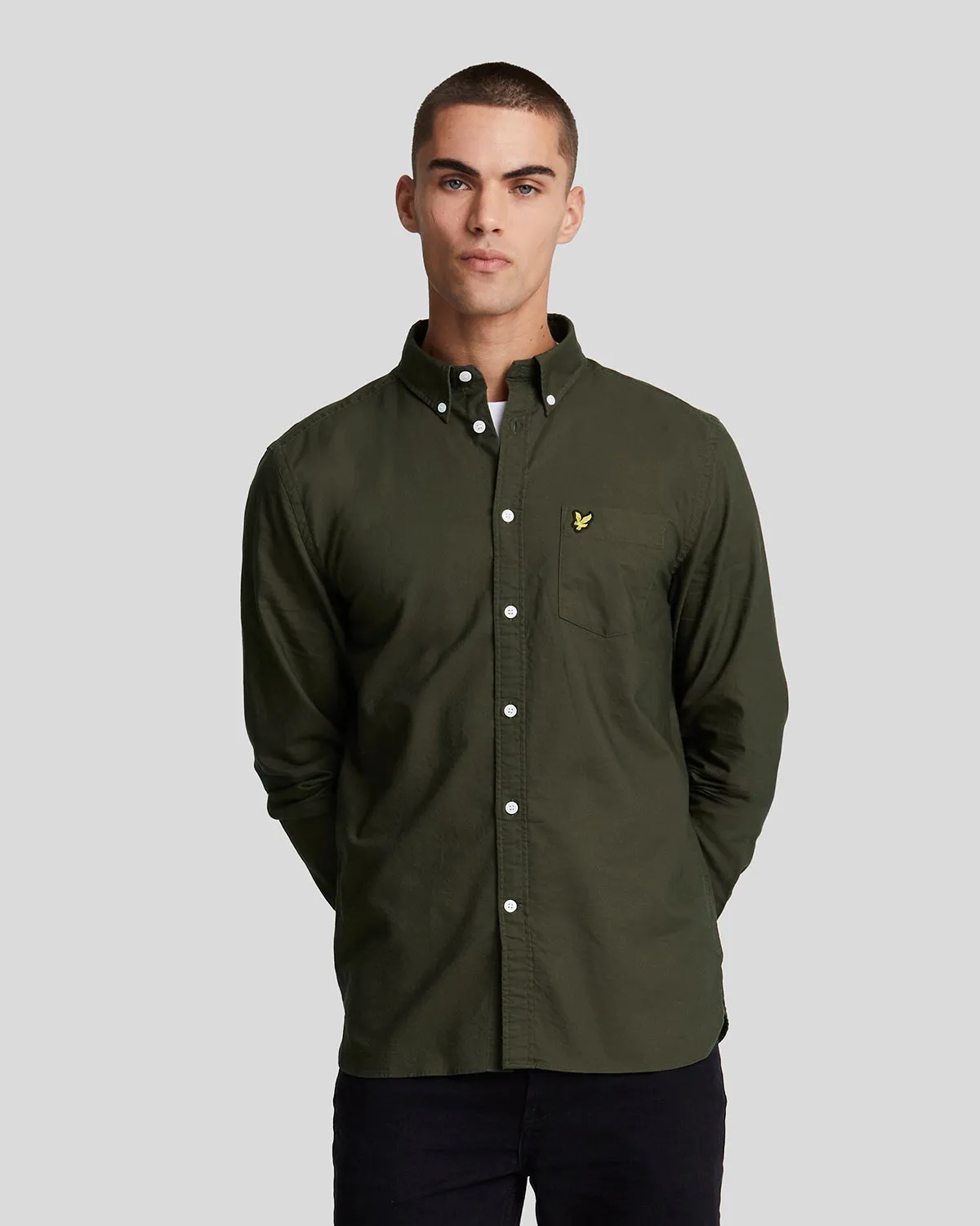 Cotton Button Down Oxford Shirt sold by Lyle & Scott