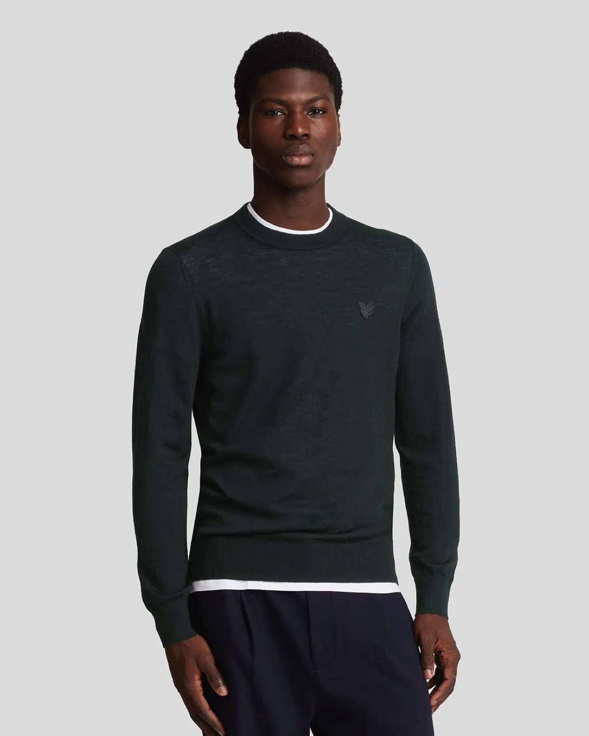 Merino Wool Crew Neck Jumper sold by Lyle & Scott