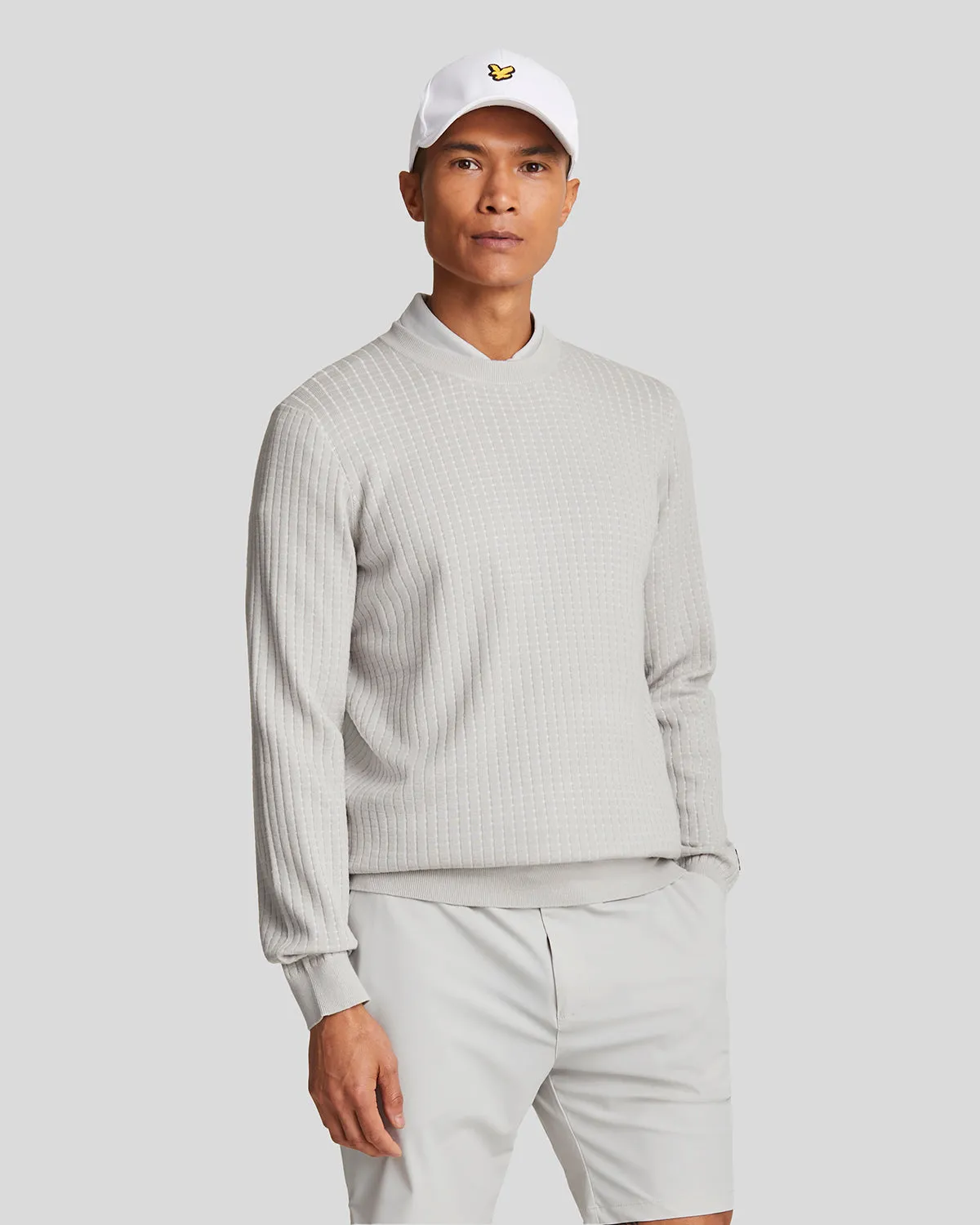 Golf Grid Crew Neck Jumper sold by Lyle & Scott