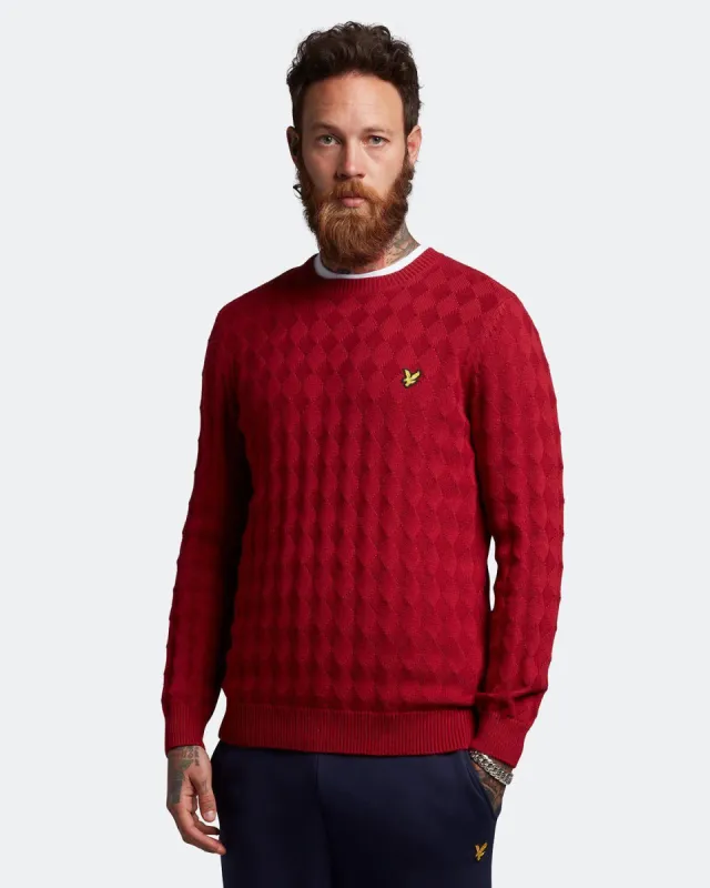Argyle Crew Neck Jumper sold by Lyle & Scott