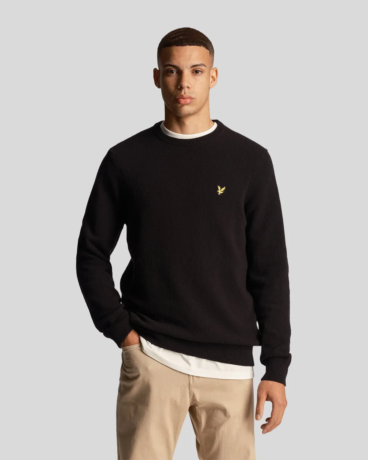 Crew Neck Lambswool Jumper sold by Lyle & Scott
