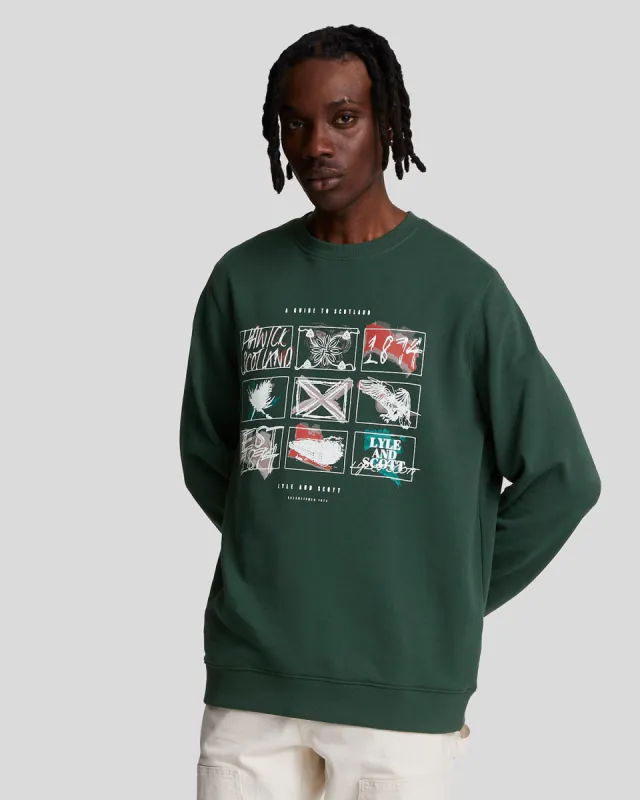 A Guide To Scotland Graphic Sweatshirt sold by Lyle & Scott