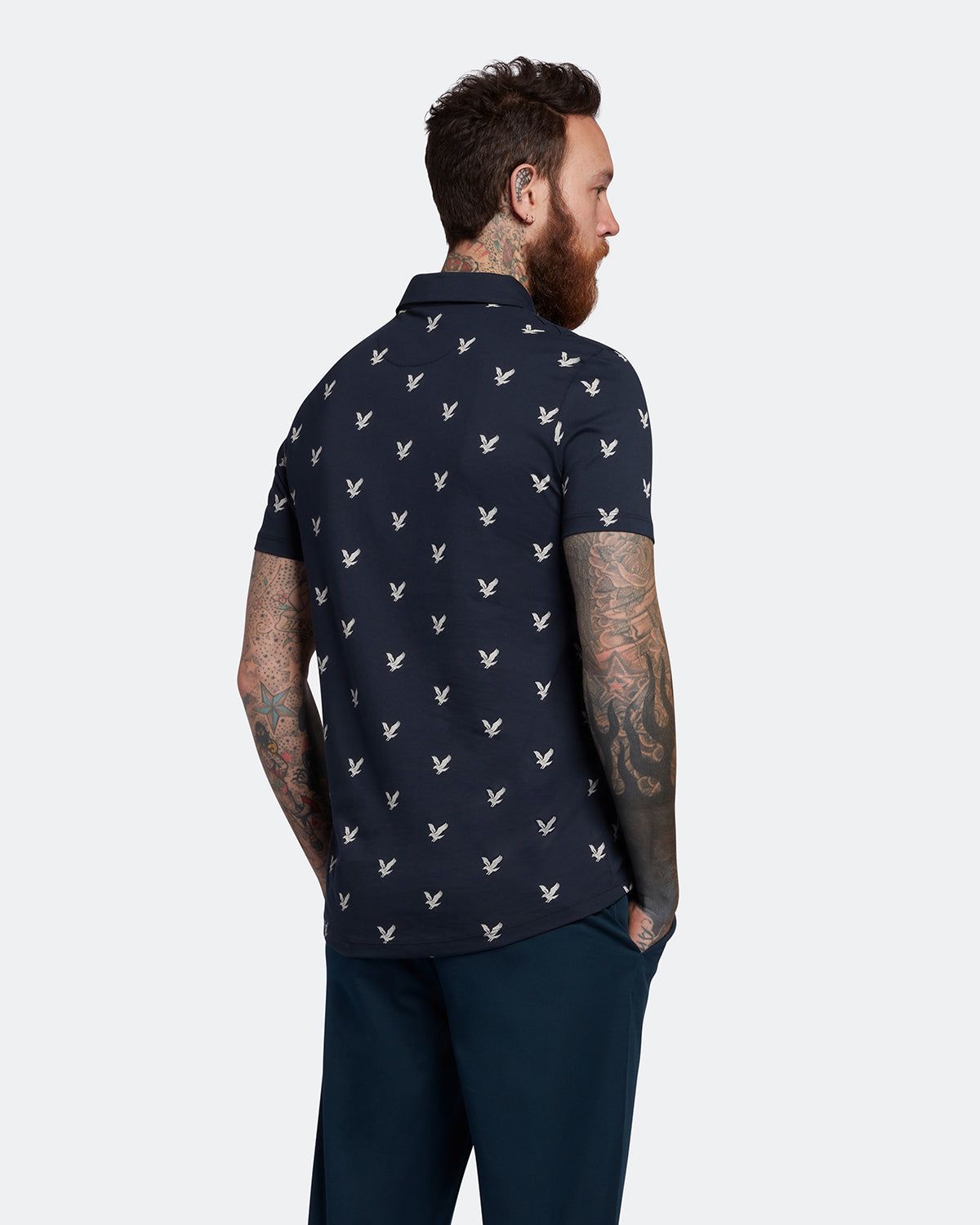 Eagle Print Polo Shirt sold by Lyle & Scott product image thumbnail 3