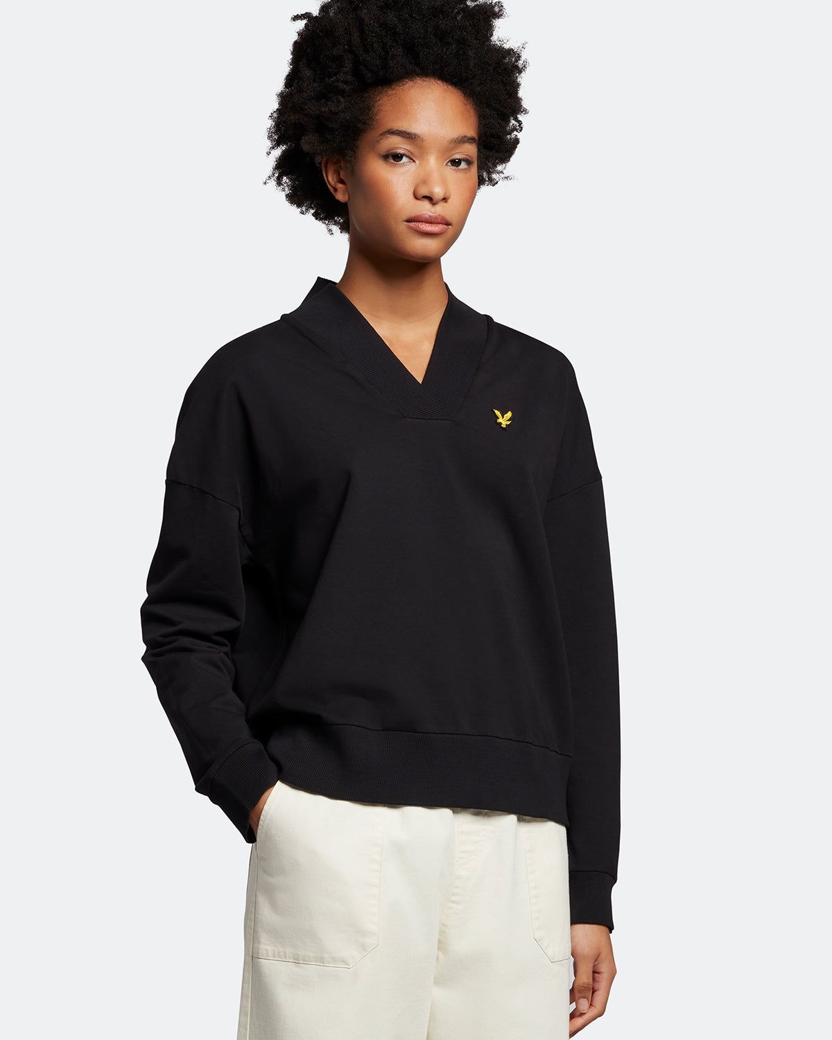 Womens Pigment Dye Henley Hoodie sold by Lyle & Scott