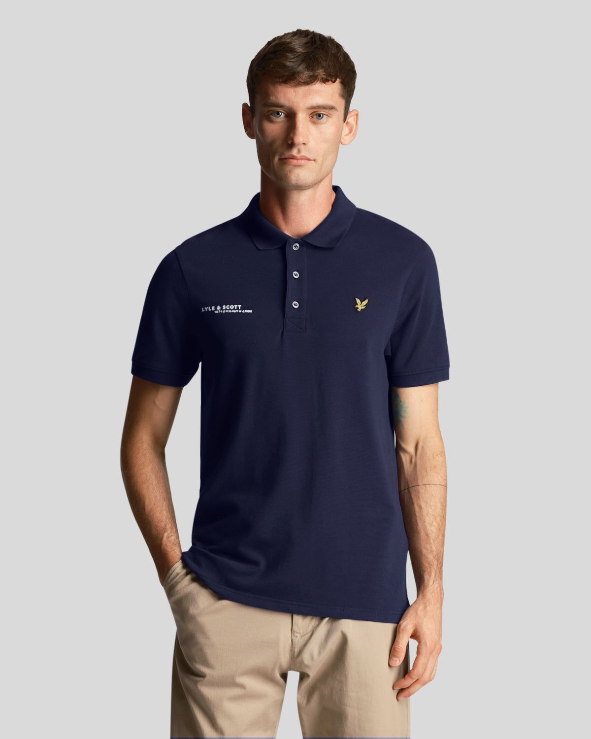 Plain Polo Shirt Co-Ordinates Print sold by Lyle & Scott
