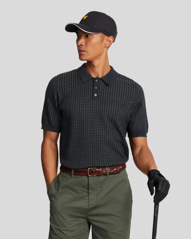 Golf Grid Knitted Polo Shirt sold by Lyle & Scott