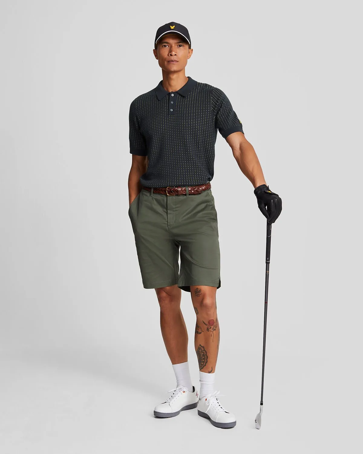 Golf Grid Knitted Polo Shirt sold by Lyle & Scott product image thumbnail 2