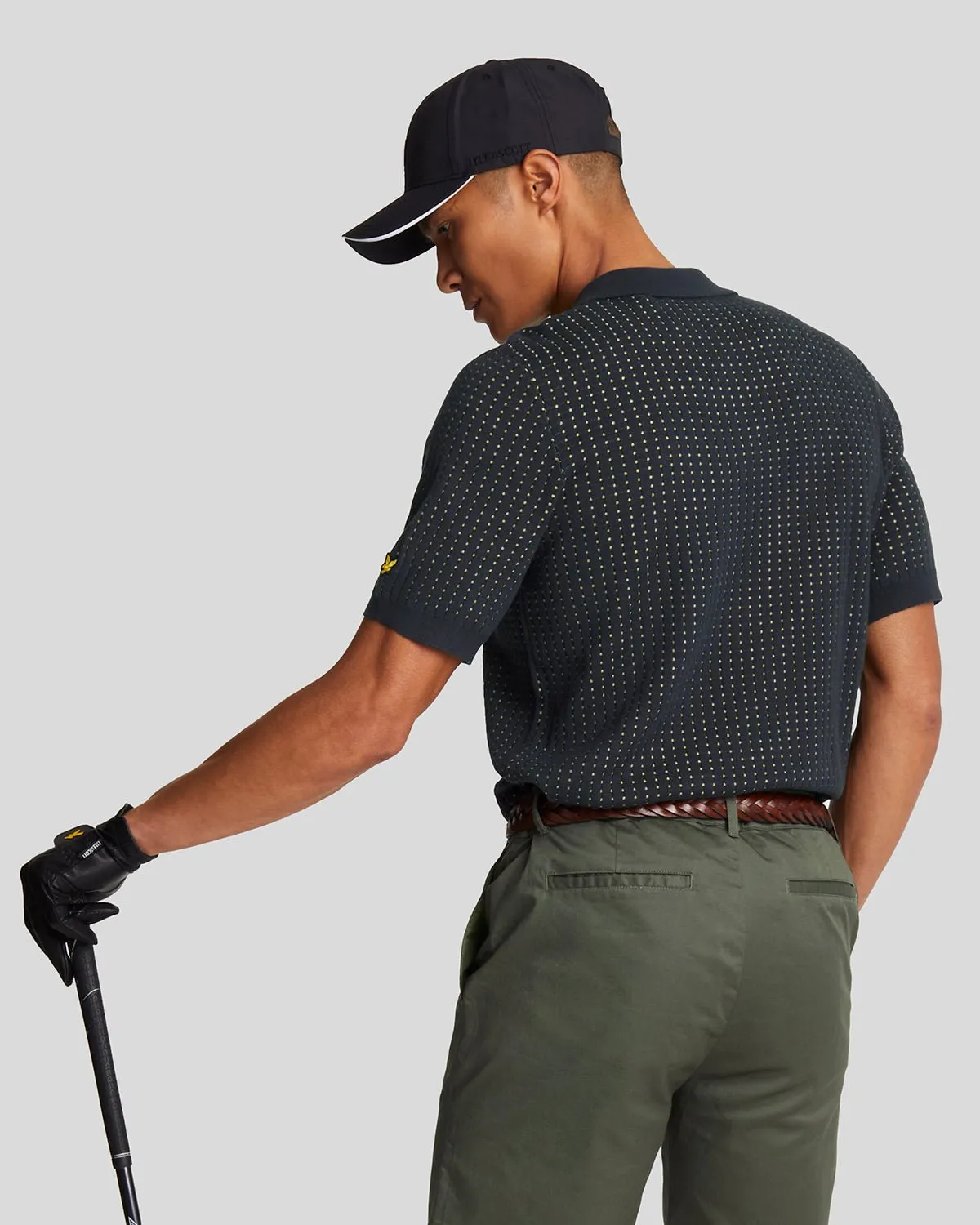 Golf Grid Knitted Polo Shirt sold by Lyle & Scott product image thumbnail 3