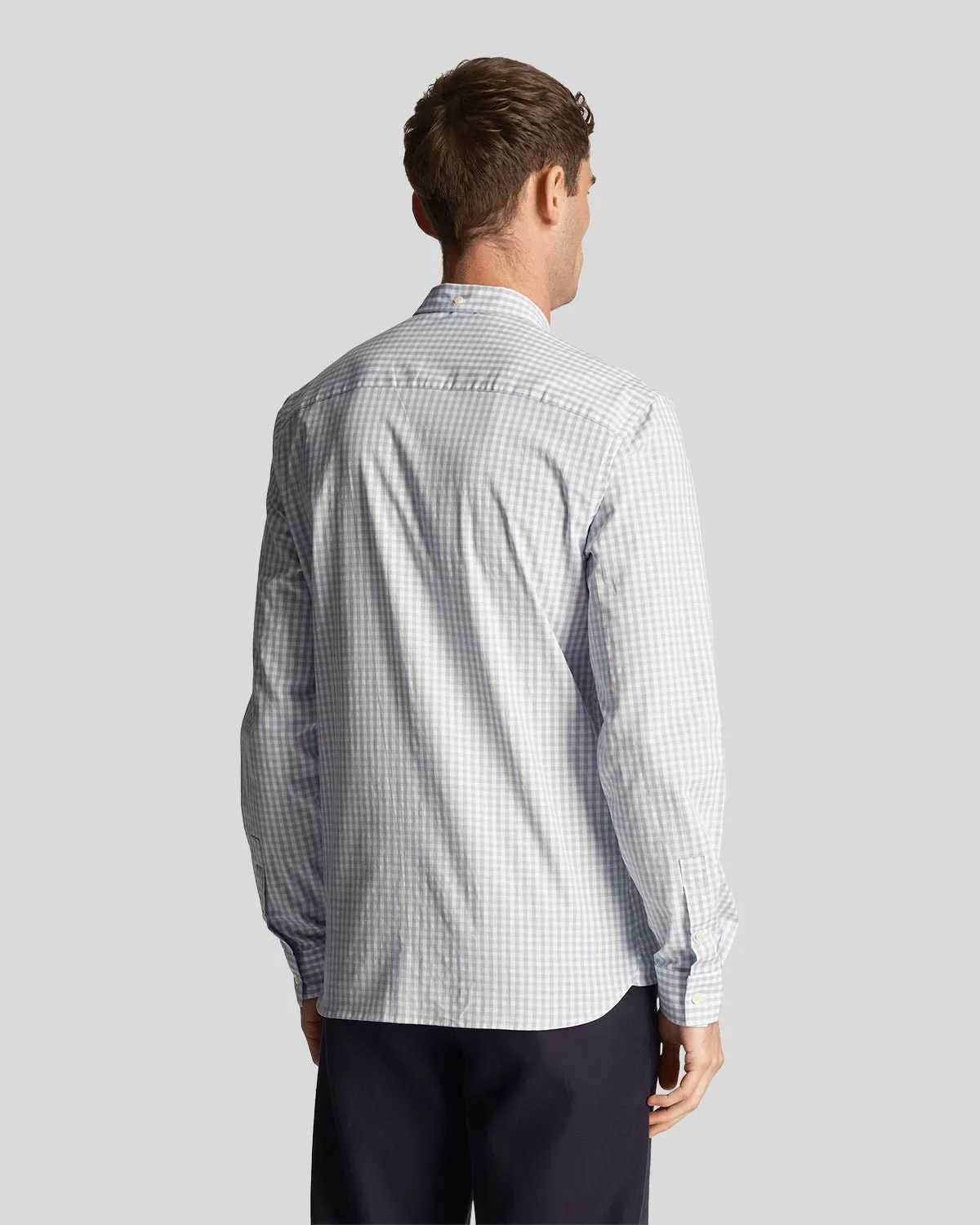 Long Sleeve Slim Fit Gingham Shirt sold by Lyle & Scott product image thumbnail 3