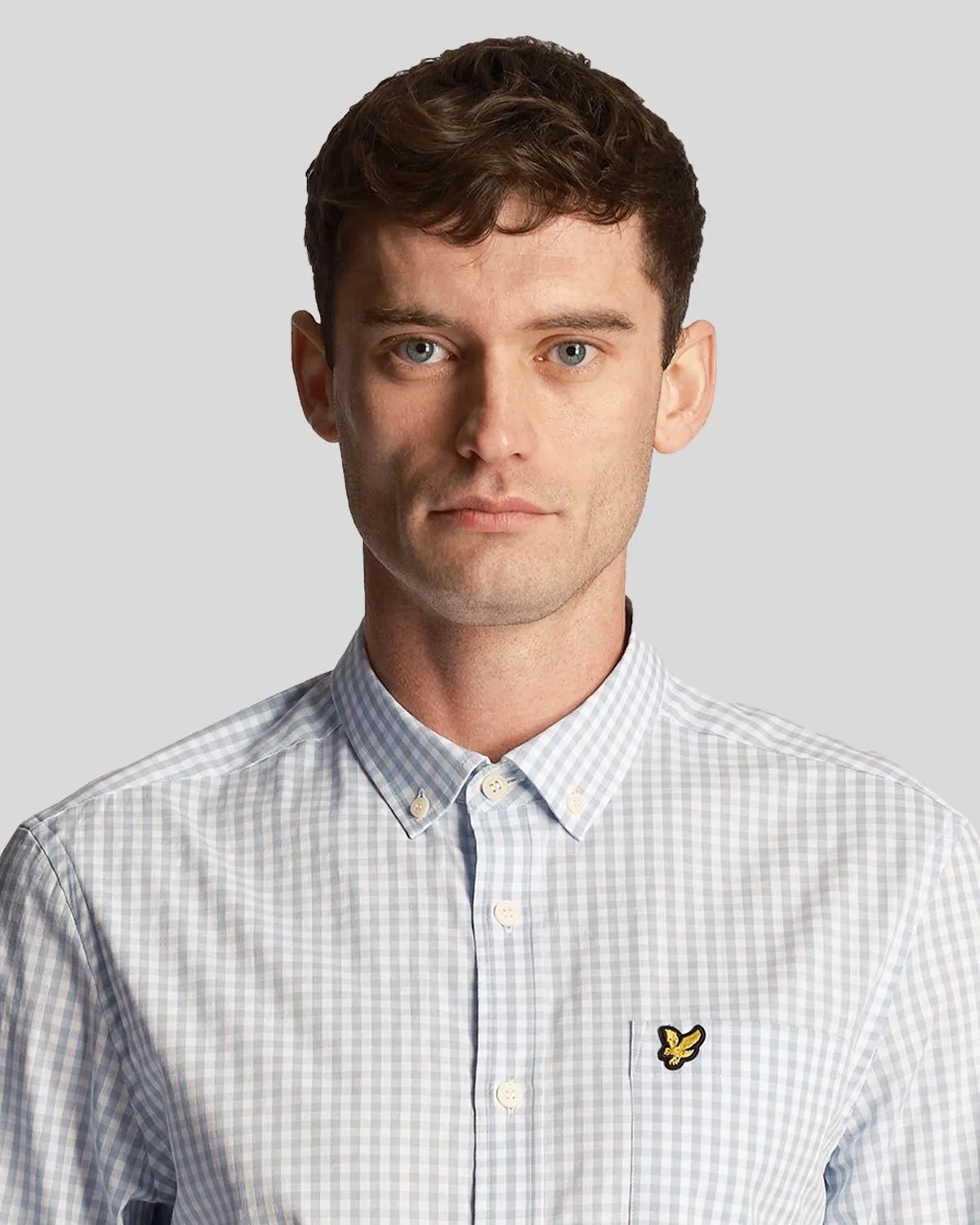 Long Sleeve Slim Fit Gingham Shirt sold by Lyle & Scott product image thumbnail 4
