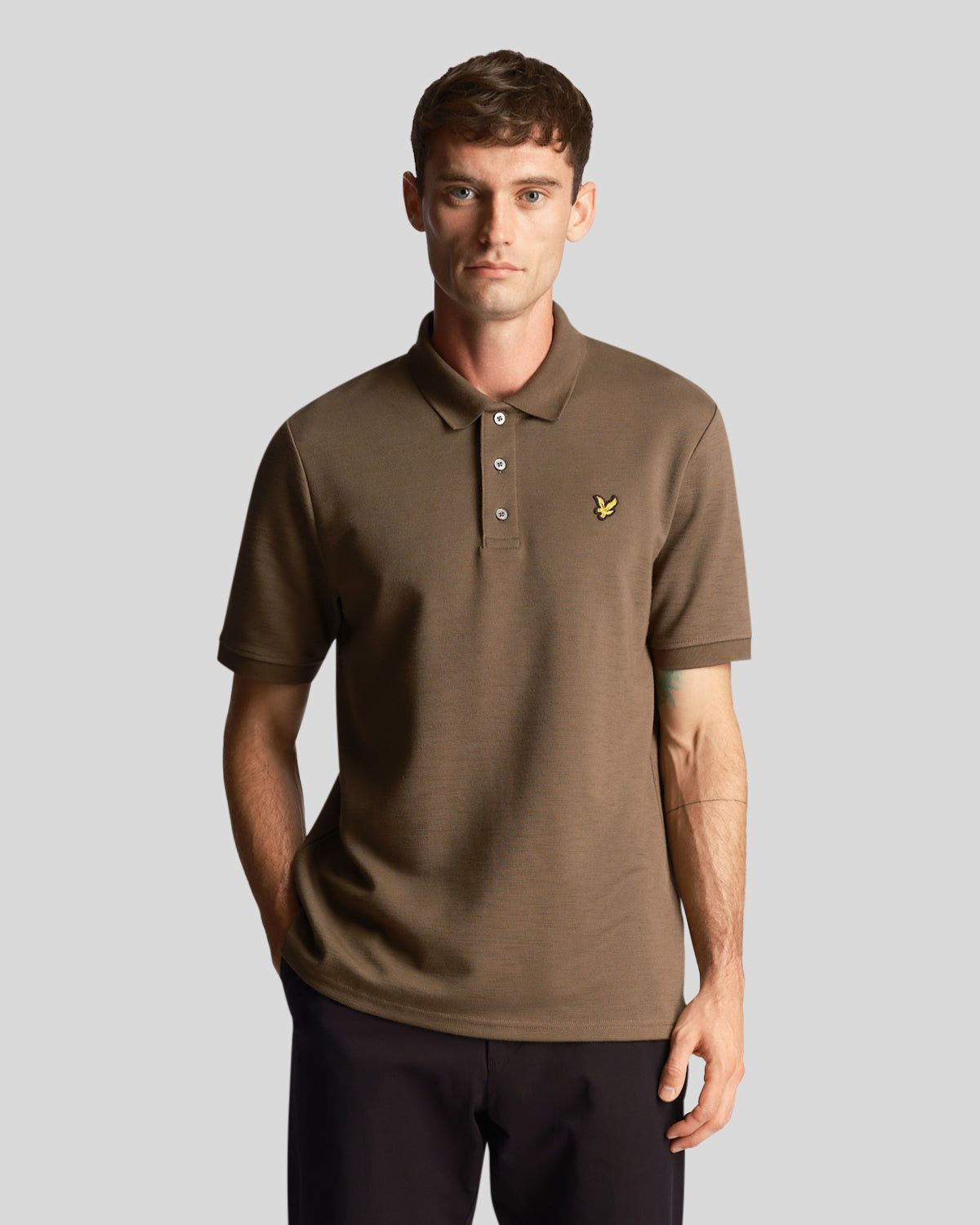 Chunky Slub Polo Shirt sold by Lyle & Scott
