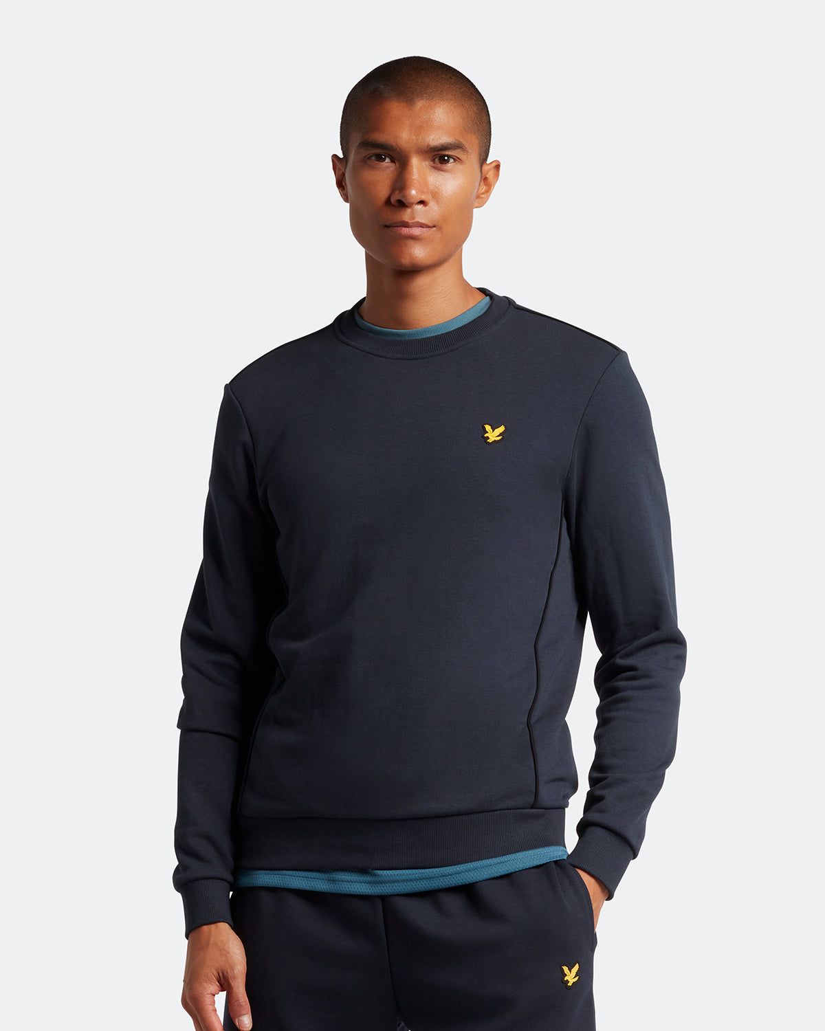 Sports Crew Neck Jumper with Contrast Piping sold by Lyle & Scott
