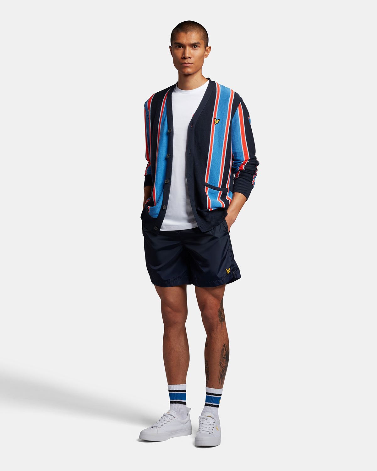 Vertical Stripe Cardigan sold by Lyle & Scott product image thumbnail 2