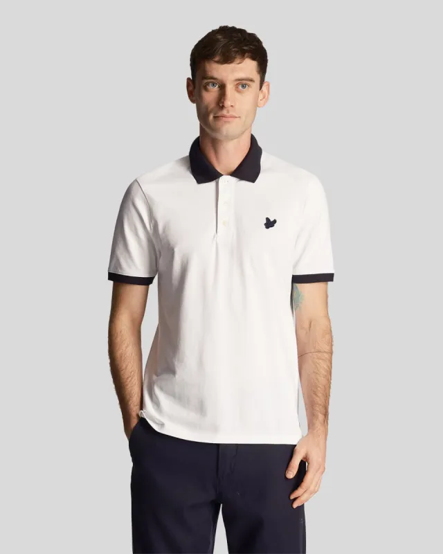 Tonal Ringer Polo Shirt sold by Lyle & Scott
