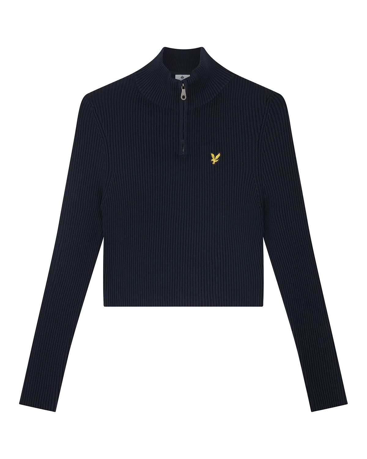 Womens Cropped Ribbed 1/4 Zip Jumper sold by Lyle & Scott product image thumbnail 5