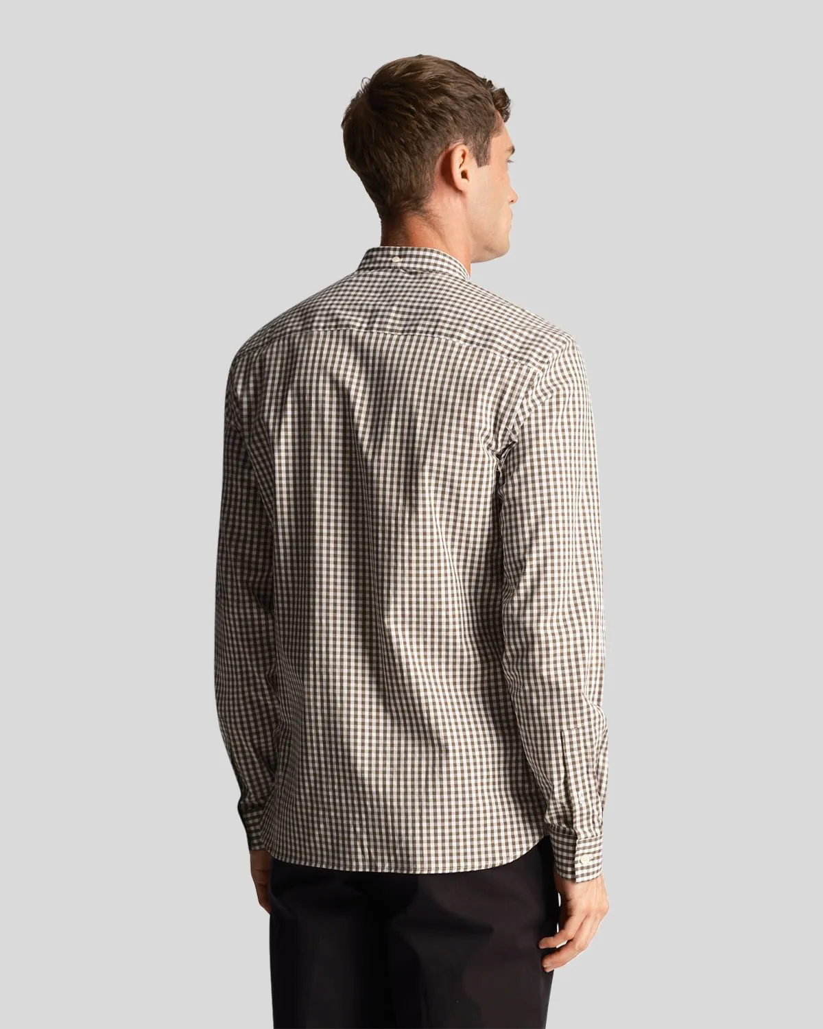 Long Sleeve Slim Fit Gingham Shirt sold by Lyle & Scott product image thumbnail 3