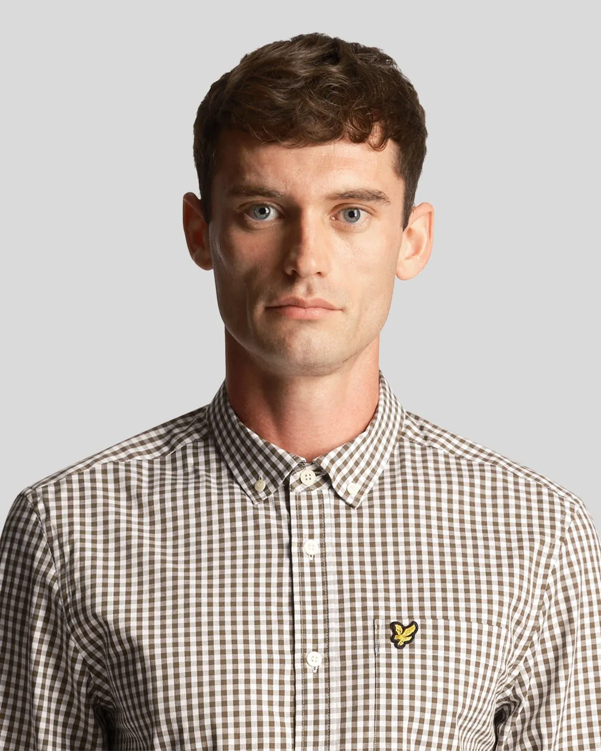 Long Sleeve Slim Fit Gingham Shirt sold by Lyle & Scott product image thumbnail 4