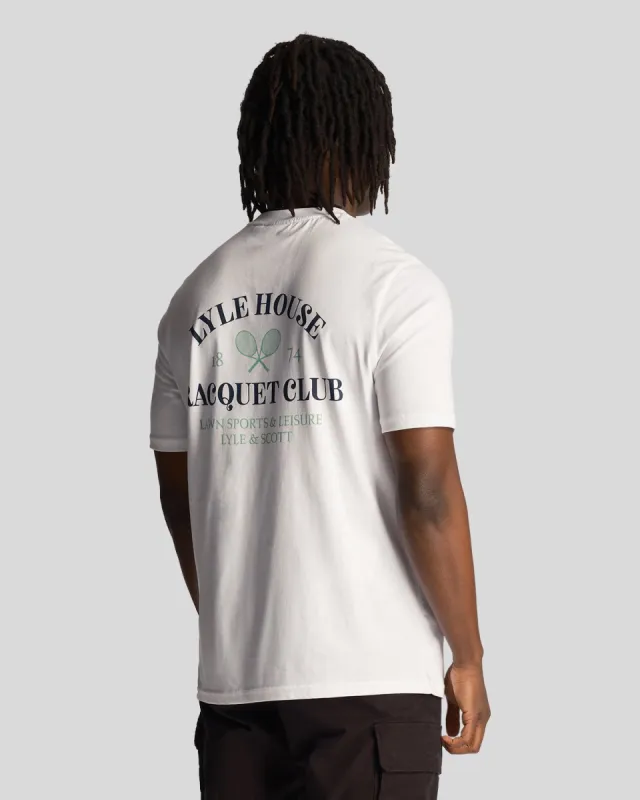 Racquet Club Graphic T-Shirt sold by Lyle & Scott