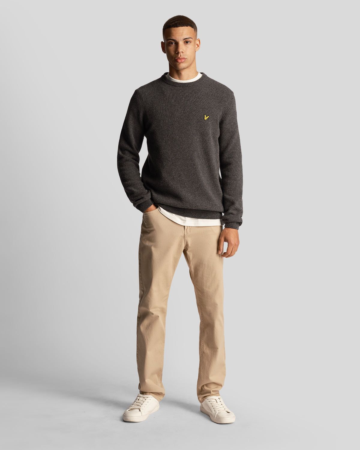 Crew Neck Lambswool Jumper sold by Lyle & Scott